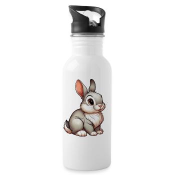 Rabbit - Water bottle with straw - white - Right