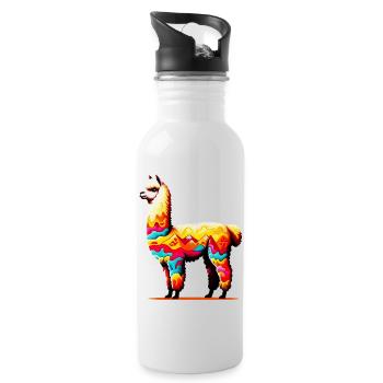 Alpaca - Water bottle with straw - white - Right