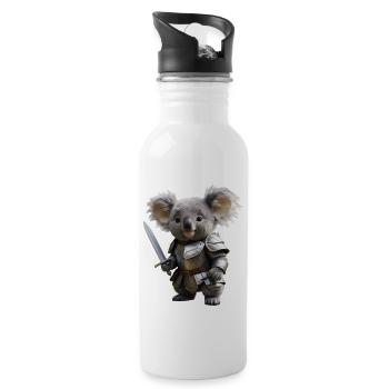 Add a dose of cute heroism to your daily life - Water bottle with straw - white - Right