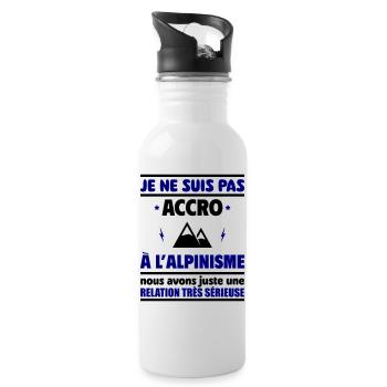 Je ne suis pas accro à l alpinisme - Gourde avec paille intégrée - blanc - Droite