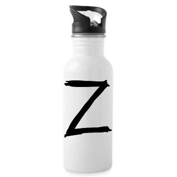 Buchstaben Z - Trinkflasche mit integriertem Trinkhalm - Weiß - Rechts