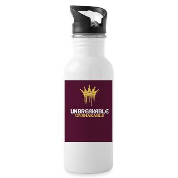 UNBREAKABLE - Gourde avec paille intégrée - blanc - Droite