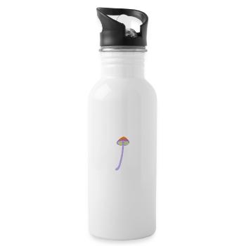 Magic mushroom - Trinkflasche mit integriertem Trinkhalm - Weiß - Rechts