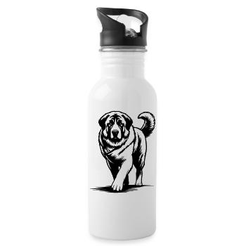 Kangal - Trinkflasche mit integriertem Trinkhalm - Weiß - Rechts