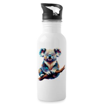 Koala - Gourde avec paille intégrée - blanc - Droite