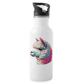 Alpaca - Water bottle with straw - white - Right