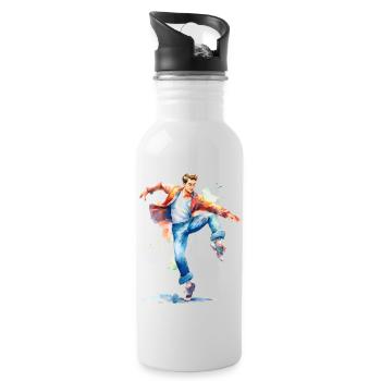 Dancer - Water bottle with straw - white - Right