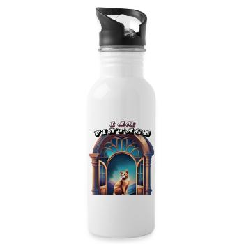 I am Vintage - Water bottle with straw - white - Right