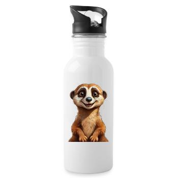 Suricate - Gourde avec paille intégrée - blanc - Droite