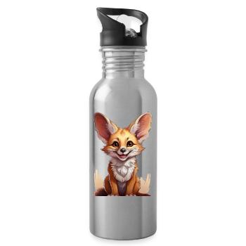 Fennec - Water bottle with straw - silver - Right