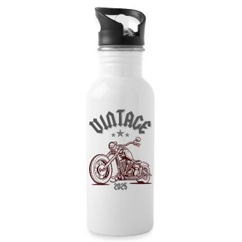 Vintage Bike 2025 - Water bottle with straw - white - Right