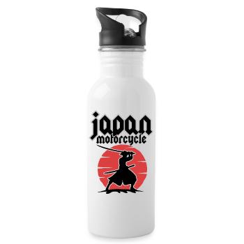 Japan Motorcycle - Water bottle with straw - white - Right