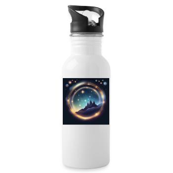Leo Leo Leo Zodiac Gift - Water bottle with straw - white - Right