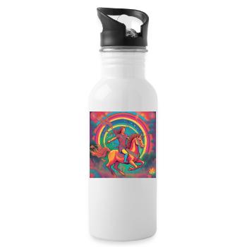 Virgo June Astro Gift - Water bottle with straw - white - Right