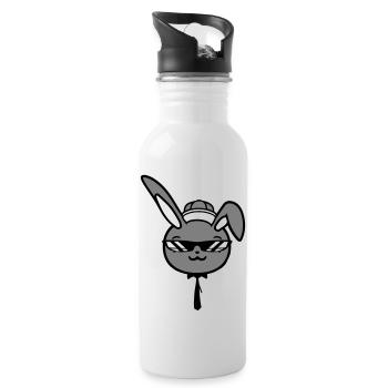 Lunettes de soleil lapin Cappy cravate Cool Hat Comic - Gourde avec paille intégrée - blanc - Droite