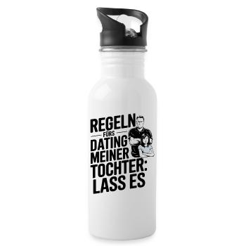 Overprotective dad - Water bottle with straw - white - Right