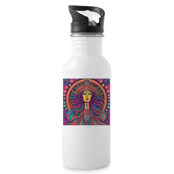 Vierge Spiritualité Cadeau - Gourde avec paille intégrée - blanc - Droite