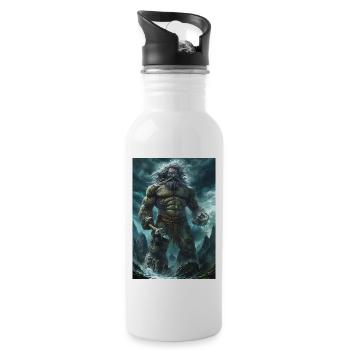 Riese Giant Geschenk - Trinkflasche mit integriertem Trinkhalm - Weiß - Rechts