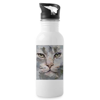 Lynx Peinture Peinture Peinture Huile Cadeau - Gourde avec paille intégrée - blanc - Droite