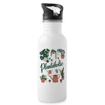 Jardin Jardinier Plantes Cadeau - Gourde avec paille intégrée - blanc - Droite