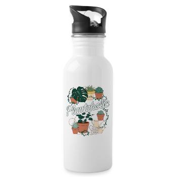 Jardin Jardinier Plantes Cadeau - Gourde avec paille intégrée - blanc - Droite