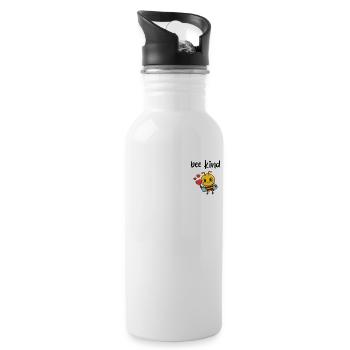Bee Beekeeper Saying Gift - Water bottle with straw - white - Right