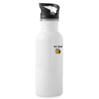 Imker Biene Kind Spruch Geschenk - Trinkflasche mit integriertem Trinkhalm - Weiß - Rechts
