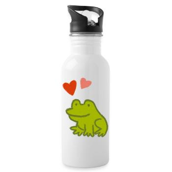 Mutfrosch 2 - Trinkflasche mit integriertem Trinkhalm - Weiß - Rechts