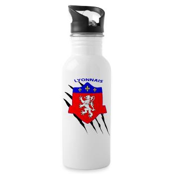 Lyon - Trinkflasche mit integriertem Trinkhalm - Weiß - Rechts