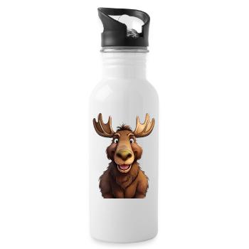 Elk - Water bottle with straw - white - Right