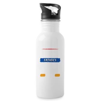 Happy father's day 2025 - Trinkflasche mit integriertem Trinkhalm - Weiß - Rechts