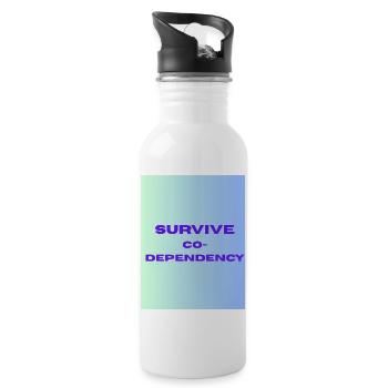SURVIVE co dependency - Gourde avec paille intégrée - blanc - Droite