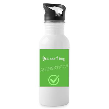 You cant buy authenticity - Gourde avec paille intégrée - blanc - Droite