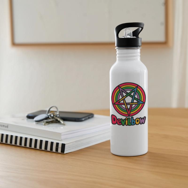 Devilbow Trinkflasche mit integriertem Trinkhalm