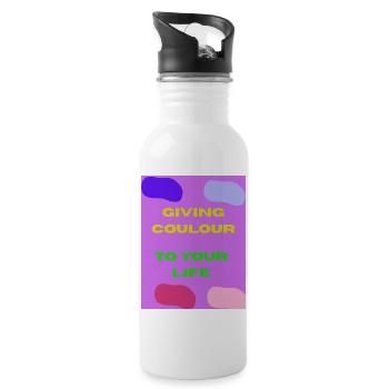 giving colour to your life - Gourde avec paille intégrée - blanc - Droite