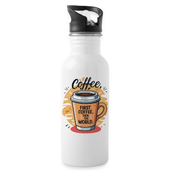 Motivational coffee mug with saying - Water bottle with straw - white - Right
