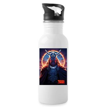 WOTAN - YOUR LIGHT IN YOUR DARKNESS - Trinkflasche mit integriertem Trinkhalm - Weiß - Rechts