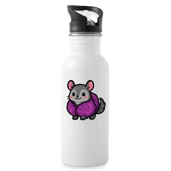 Chinchi cabbage - Water bottle with straw - white - Right