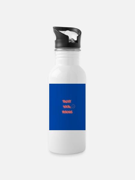 Live for love T Shirt - Water bottle with straw - white