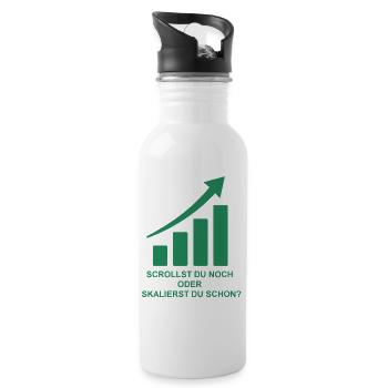 Online Business Motivation - Water bottle with straw - white - Right