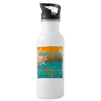 Balearic Islands in the Sun - Trinkflasche mit integriertem Trinkhalm - Weiß - Rechts