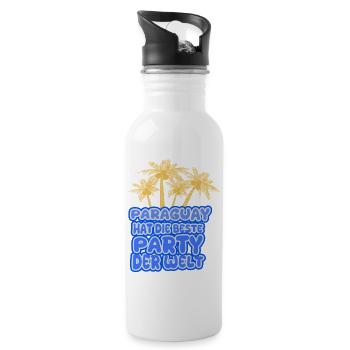 Paraguay as a holiday - Water bottle with straw - white - Right