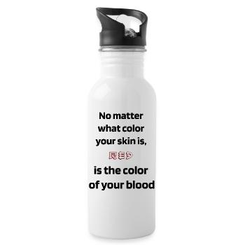 blood color - Gourde avec paille intégrée - blanc - Droite