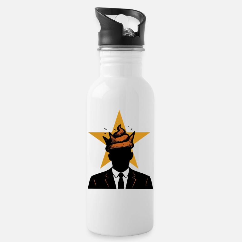Leadershit, Baby! - Trinkflasche mit integriertem Trinkhalm - Weiß