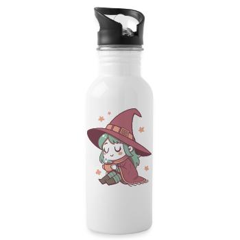 Witch Cozy with Pastel Tea - Water bottle with straw - white - Right
