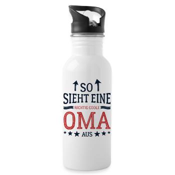 This is what a cool grandma looks like Best grandmother - Water bottle with straw - white - Right