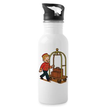 Piccolo Franky's hotel cart - Water bottle with straw - white - Right
