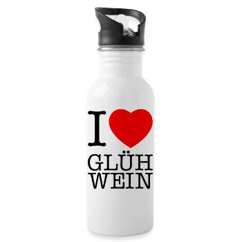 I love mulled wine - Water bottle with straw - white - Right
