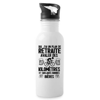 Retired - Water bottle with straw - white - Right