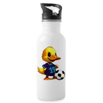 Duckling Football - Water bottle with straw - white - Right